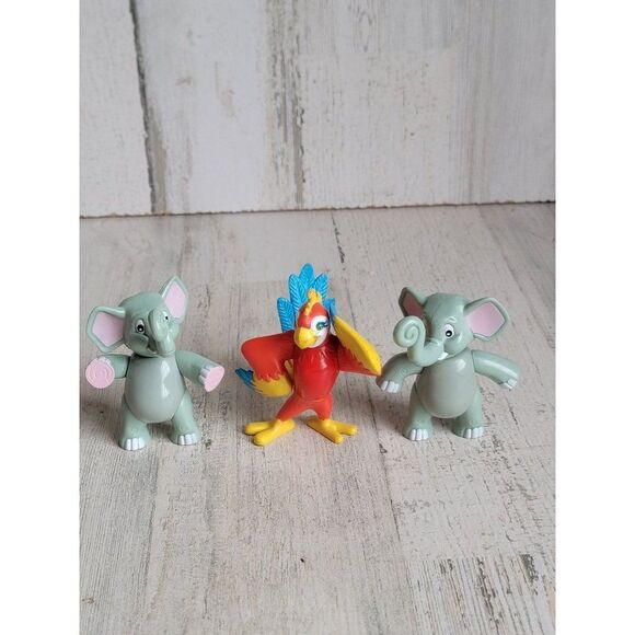 Rainforest Cafe animal elephant parrot bird toy set figure - Picture 1 of 7